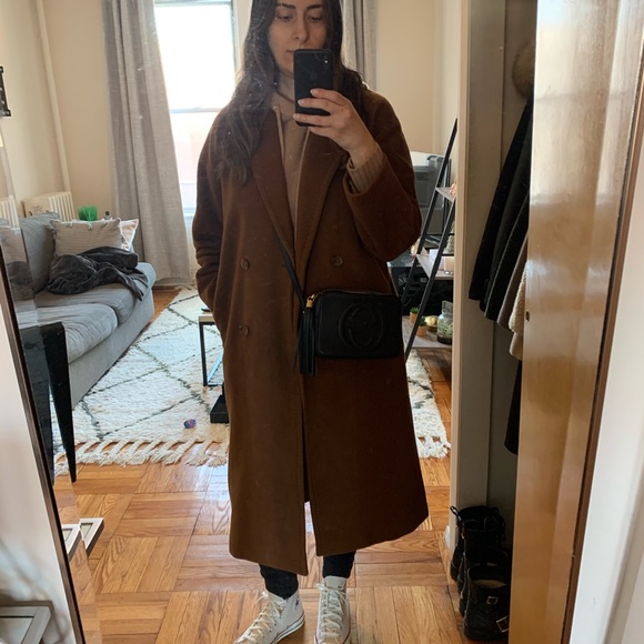 Aritzia Slouch Coat Deep Camel | Poshmark
